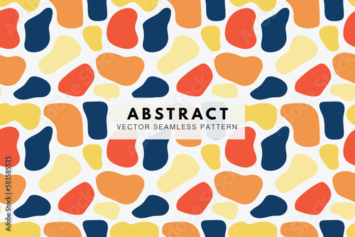 Wallpaper Mural Colorful abstract shapes seamless repeat vector pattern Torontodigital.ca