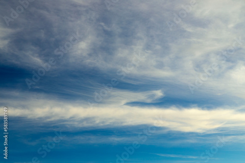 Fototapeta Naklejka Na Ścianę i Meble -  white fluffy clouds in the blue sky