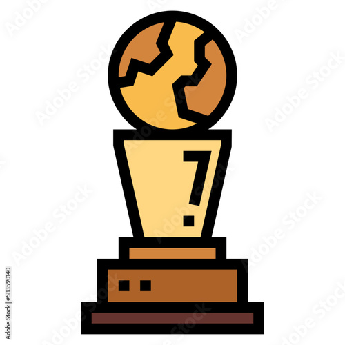 trophy filled outline icon style