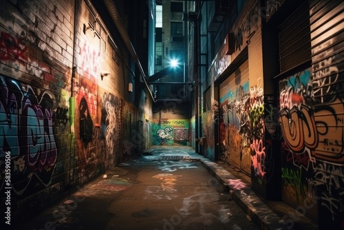 Exploring the Gritty Alleys of São Paulo, Brazil Graffiti Art Culture, GENERATIVE AI