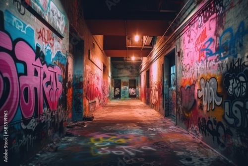 Exploring the Secret Graffiti Art of Tokyo's Alleys, Japan Vibrant Street Art Culture, GENERATIVE AI ©  freeprompt