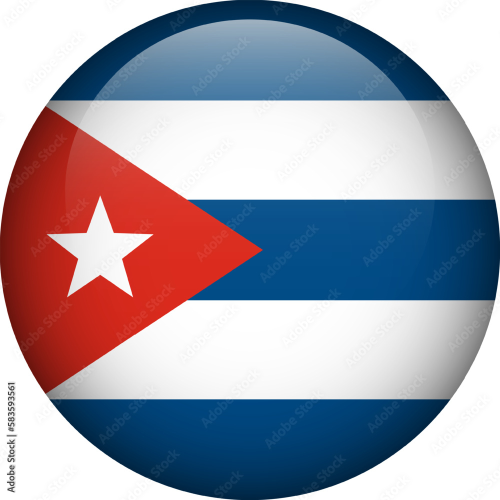 Cuba flag button. Emblem of Cuba. Vector flag, symbol. Colors and proportion correctly. Cuba flag button. Emblem of Cuba. Vector flag, symbol. Colors and proportion correctly.