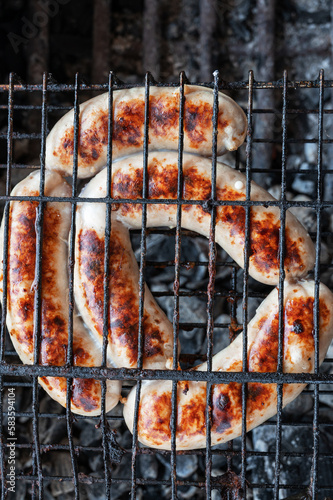 Grilled sausages with sauce...