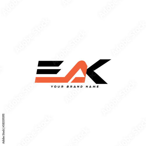  EAK Text Logo Design Vector photo