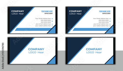 Modern and simple business card design template,  flat gradation business card inspiration.
