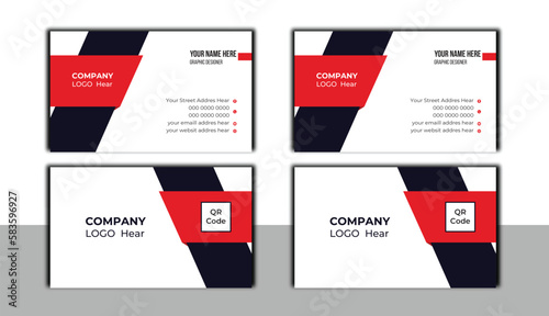Modern and simple business card design template,  flat gradation business card inspiration. © Gfx Tamvir