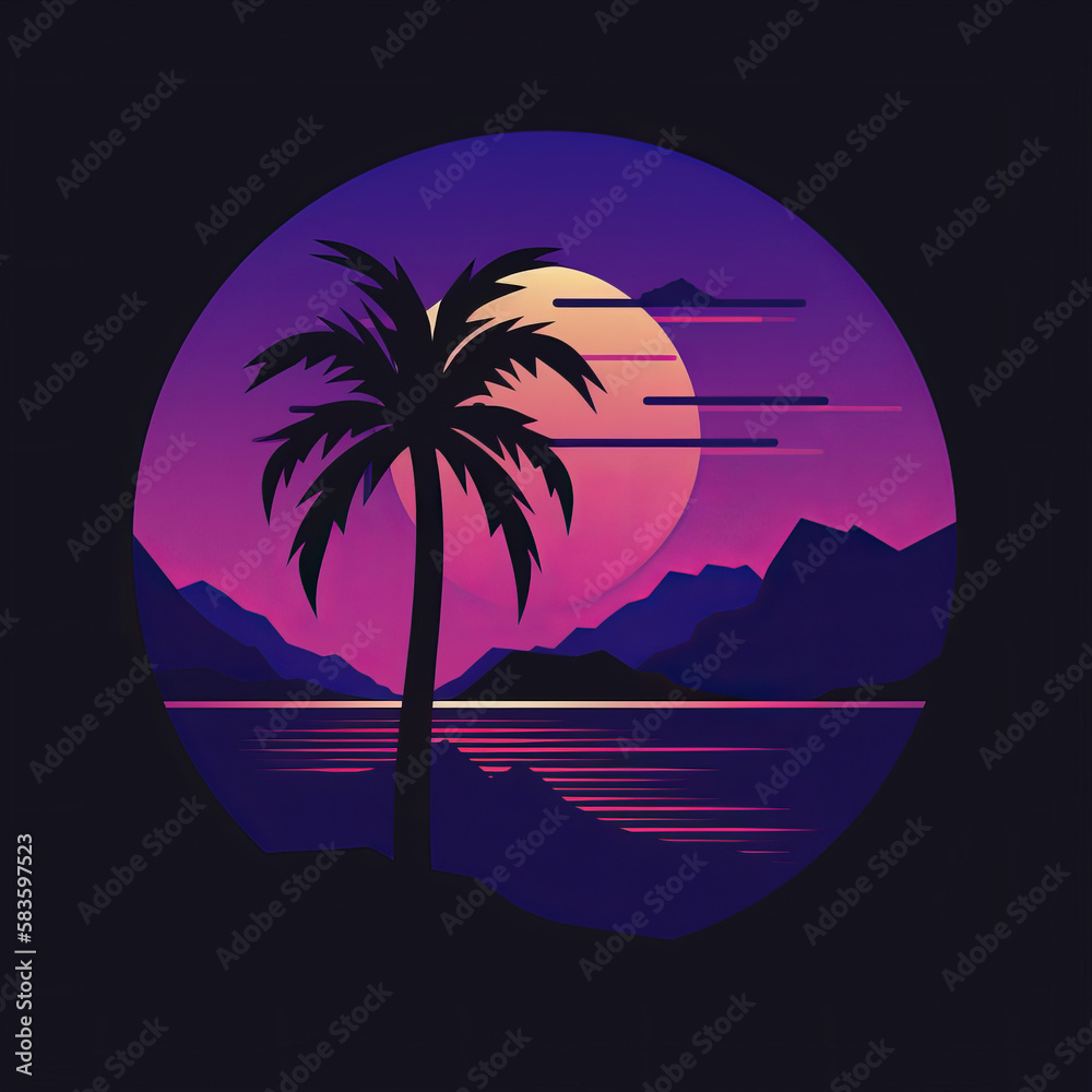 Sunset logo in bright colors