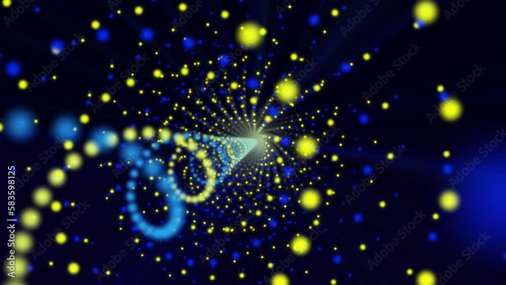 Abstract yellow blue background. Seamless loop.