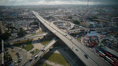Circle interchange in Ghana photo
