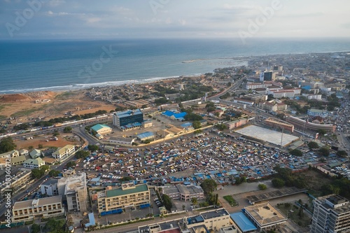 Fototapeta Naklejka Na Ścianę i Meble -  City centre in Accra, Ghana