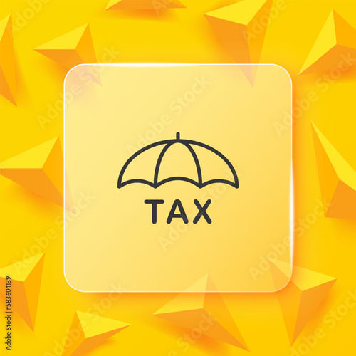 Photo Tax line icon