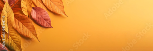 tropical yellow and orange leaves background