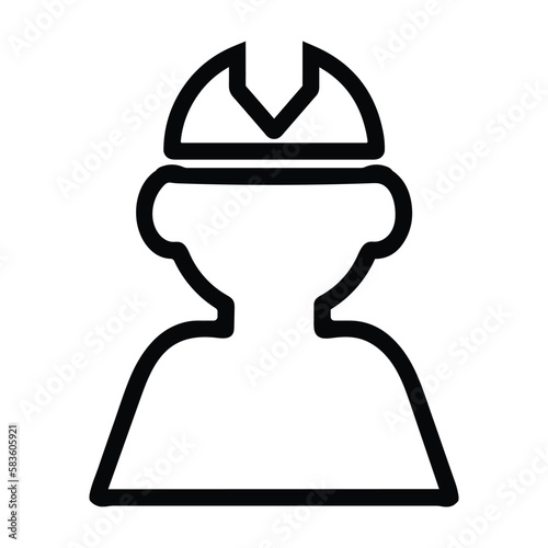 Engineer Rounded Line Icon
