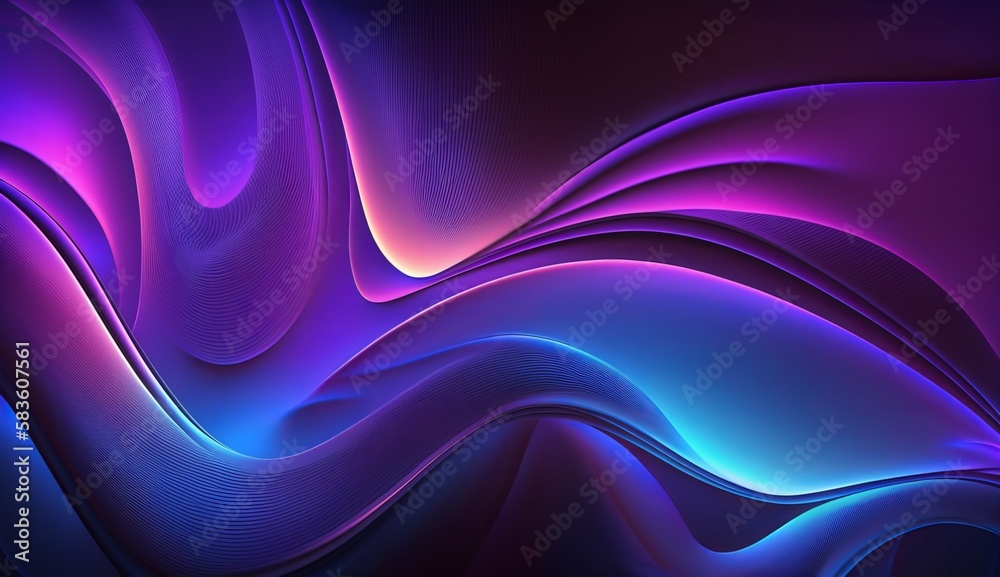 Obraz premium Dreamy Waves: An Ethereal Design for Your Desktop (AI Generated) 