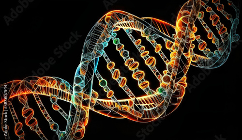 dna double helix strand science background