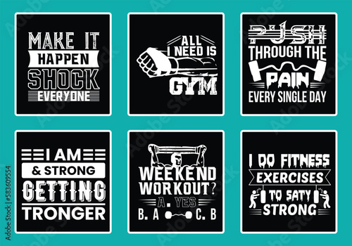 Get fit in style with our trendy fitness t-shirt design. Bold typography  motivational quotes  and vibrant colors make it perfect for gym enthusiasts Gym Fitness t-shirts Design