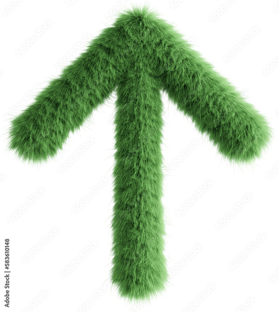 Green fluffy 3D arrow top icon Green fluffy 3D arrow top icon