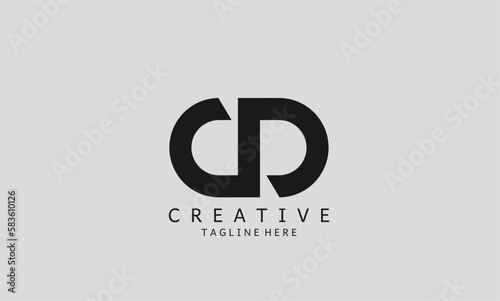Logo Design Template, Creative and Minimalist Letter CD Logo, CD Monogram Flat Design.