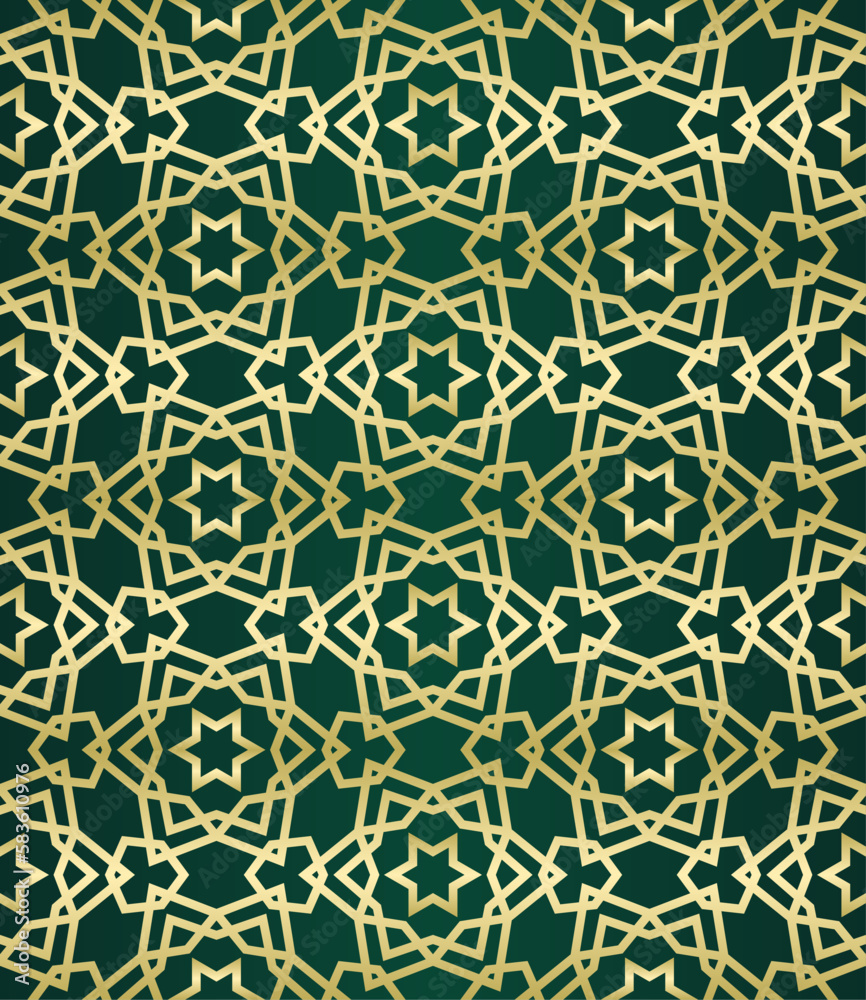 Islamic background with traditional style arabic. Seamless pattern for card, background, fabric or abstract design. Muslim ornament.