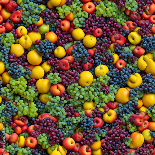 Background of variety fresh Juicy fruits and berries