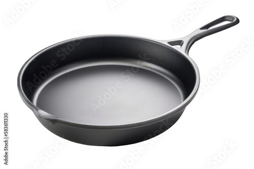 frying pan isolated on transparent background. generative Ai