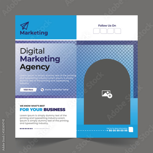 Digital marketing social media post banner and template design