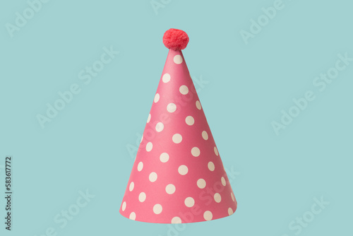 Wallpaper Mural Bright and colorful birthday cap isolated on a blue background. Torontodigital.ca