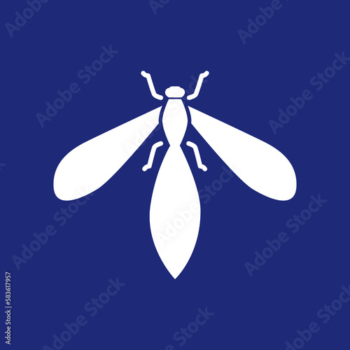 animal insect termite with wings modern shape logo design vector