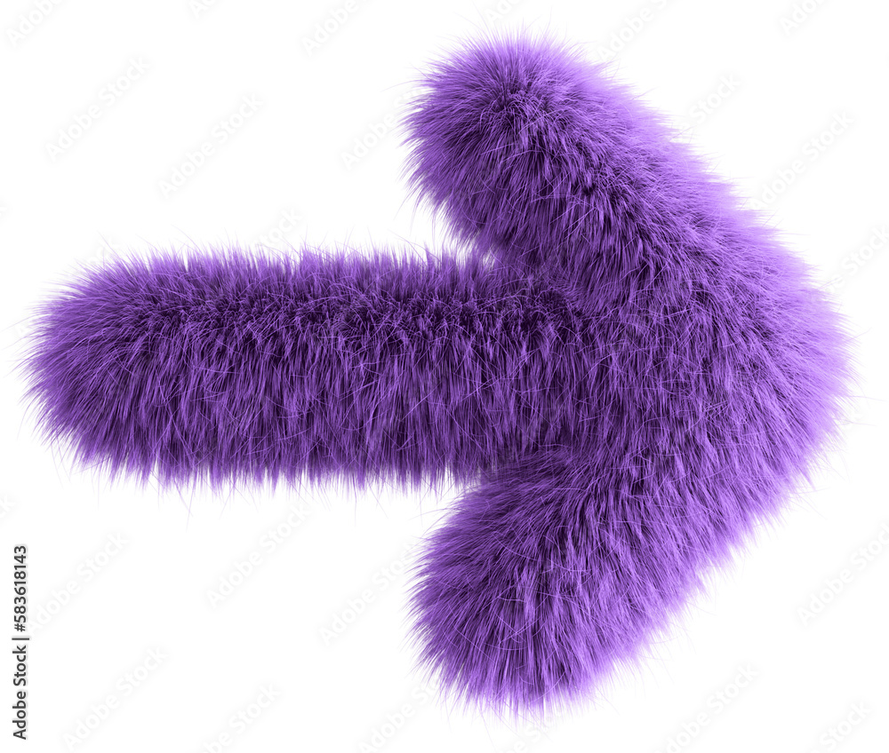 Purple 3D Fluffy Symbol Arrow Right Purple 3D Fluffy Symbol Arrow Right