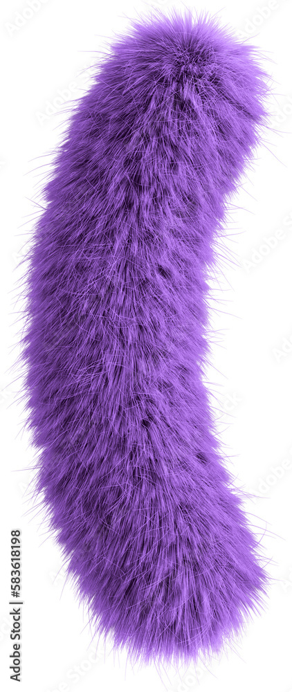Purple 3D Fluffy Symbol Left Parenthesis Purple 3D Fluffy Symbol Left Parenthesis