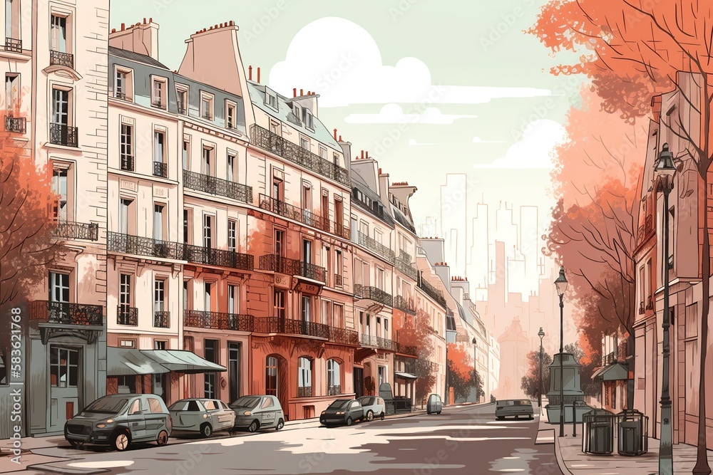 Colorful views of Paris