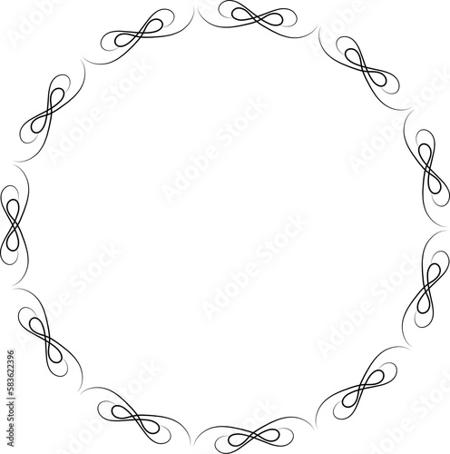 Dividers round frames for decoration, Transparent background