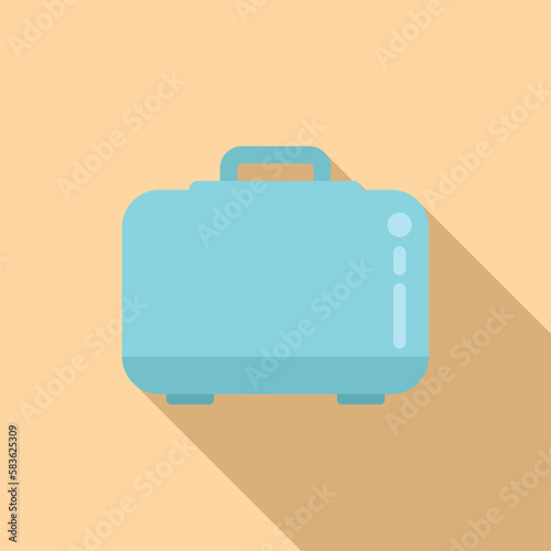 Big food box icon flat vector. Snack meal. Child snack