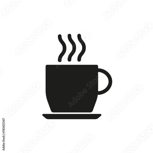 Hot drink line icon. Cup with steam. Evaporation  tea  coffee  cocoa  latte  cappuccino  americano  boiling water  cafe  barista. Beverage concept. Vector line icon for Business and Advertising