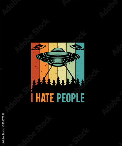 Alien ufo illustration design