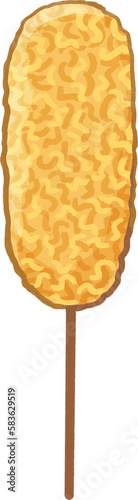 Crispy Corn dog illustration 02