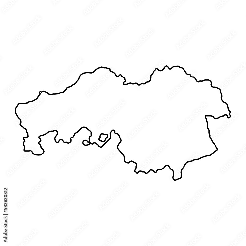 North Brabant province of the Netherlands. Vector illustration.