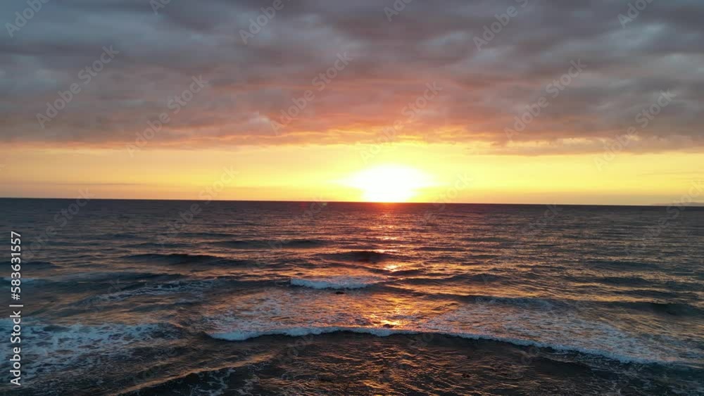 Drone flight near Tuapse rocks, Russia. overlooking the sunset over the sea Drone flight near Tuapse rocks, Russia. overlooking the sunset over the sea