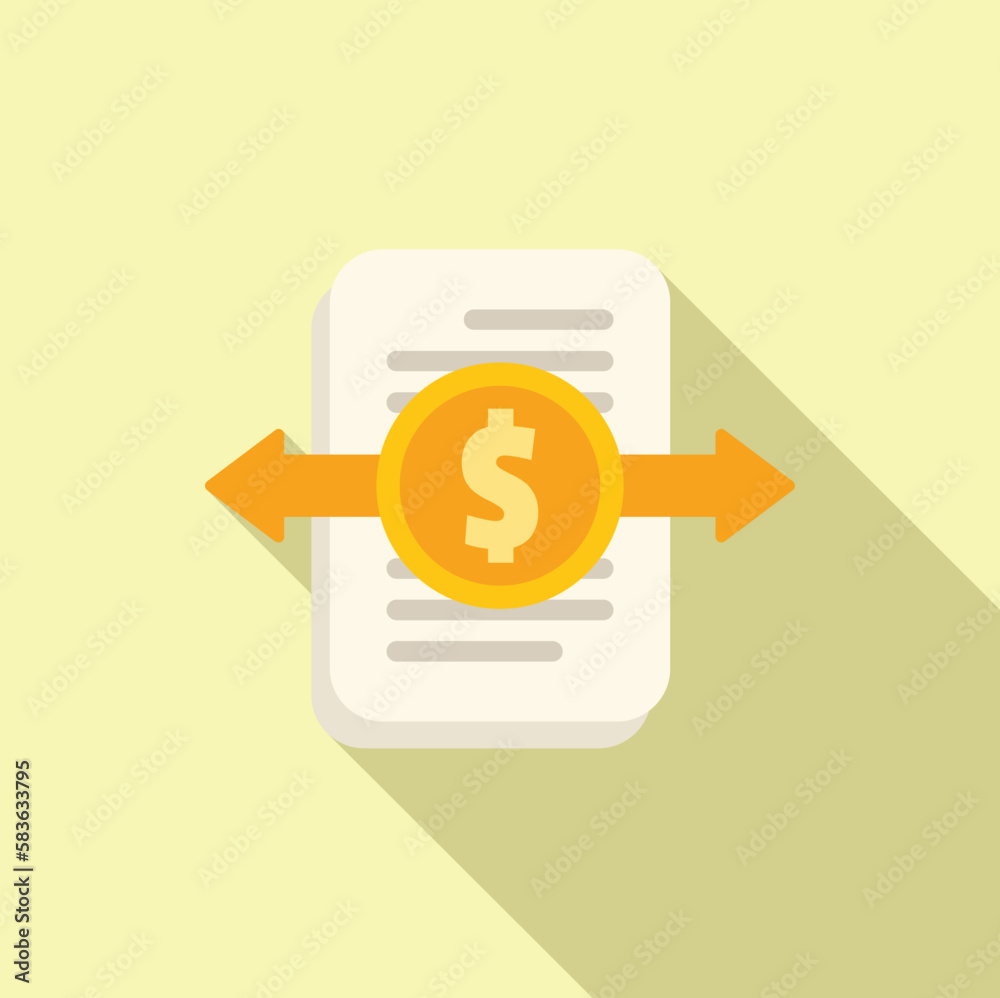 Money trade icon flat vector. Business finance. Accident injury Money trade icon flat vector. Business finance. Accident injury