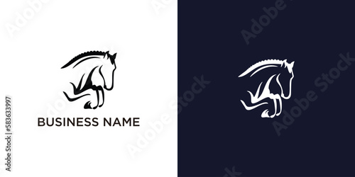 Creative Horse Elegant Logo Symbol Design Illustration Vector for Company