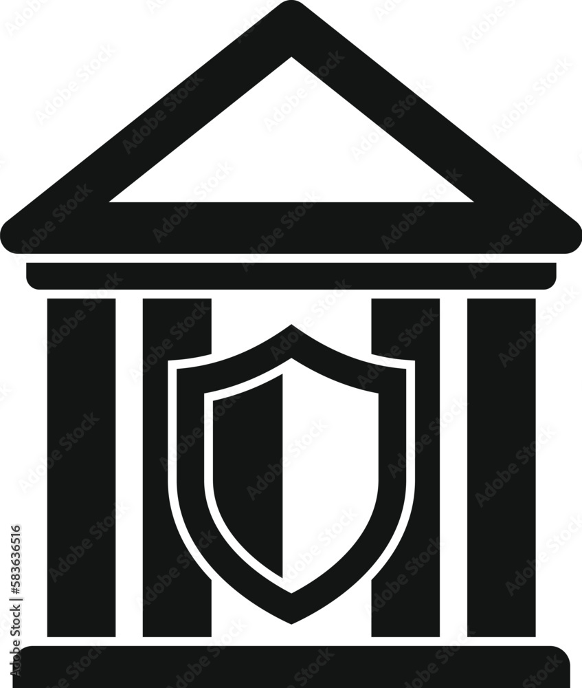 Bank icon simple vector. Policy risk. Accident injury Bank icon simple vector. Policy risk. Accident injury