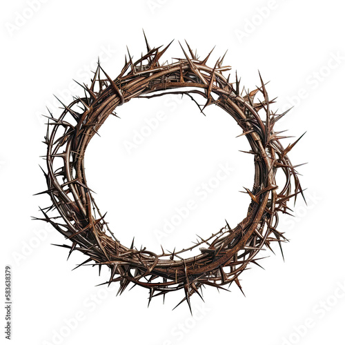 Obraz na plátne Crown of Thorns worn by Jesus Christ Easter is a powerful symbol of his suffering and sacrifice isolated Transparent png