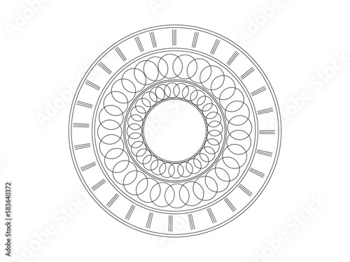 ornament on white. abstract round ornament. Indian Mandala. Snowflake Mandala Vector. 
