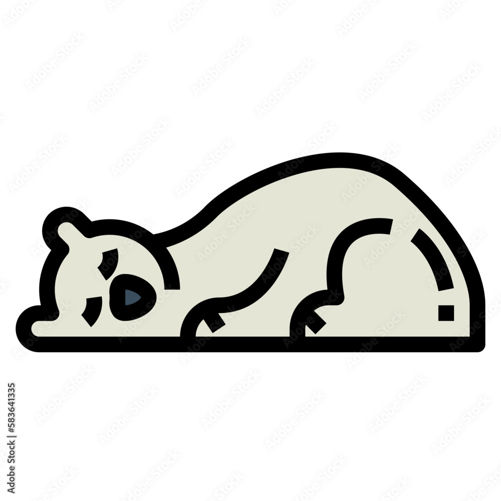 polar bear filled outline icon style polar bear filled outline icon style