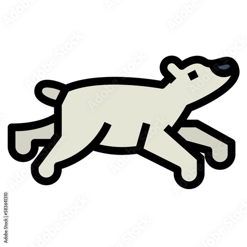 polar bear filled outline icon style