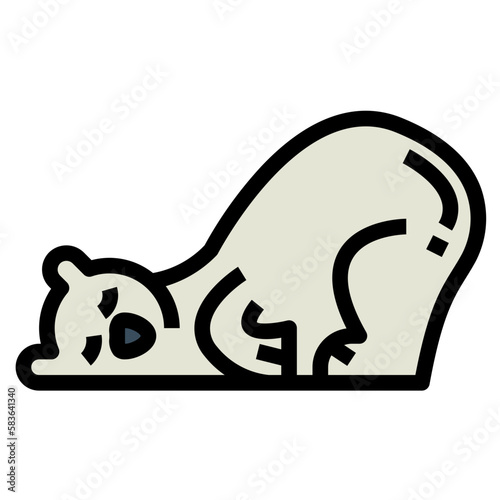 polar bear filled outline icon style