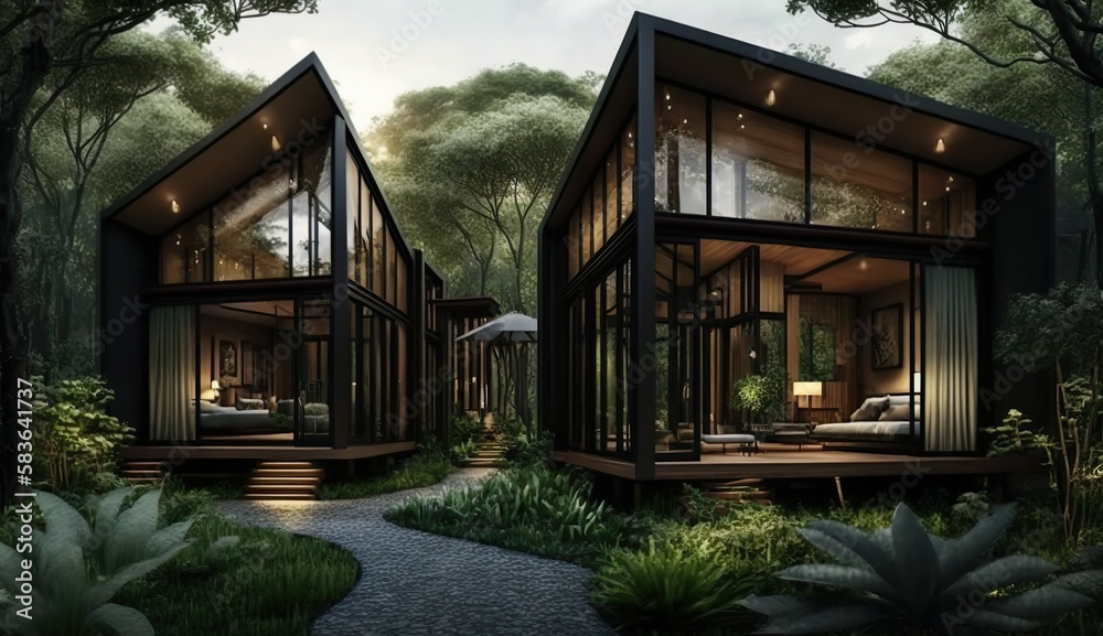 Best interior design of a lodge having beautiful view Ai Generated Best interior design of a lodge having beautiful view Ai Generated