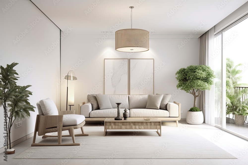 Nice modern living room with balcony interior design with comfy sofa ...