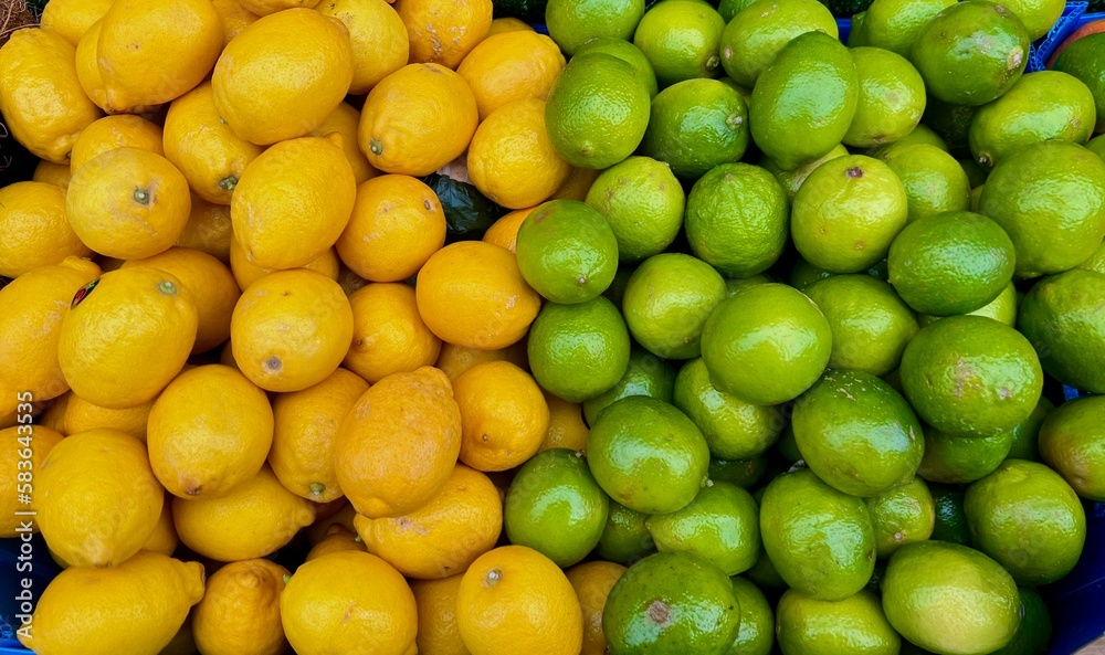 Organic limes and lemons