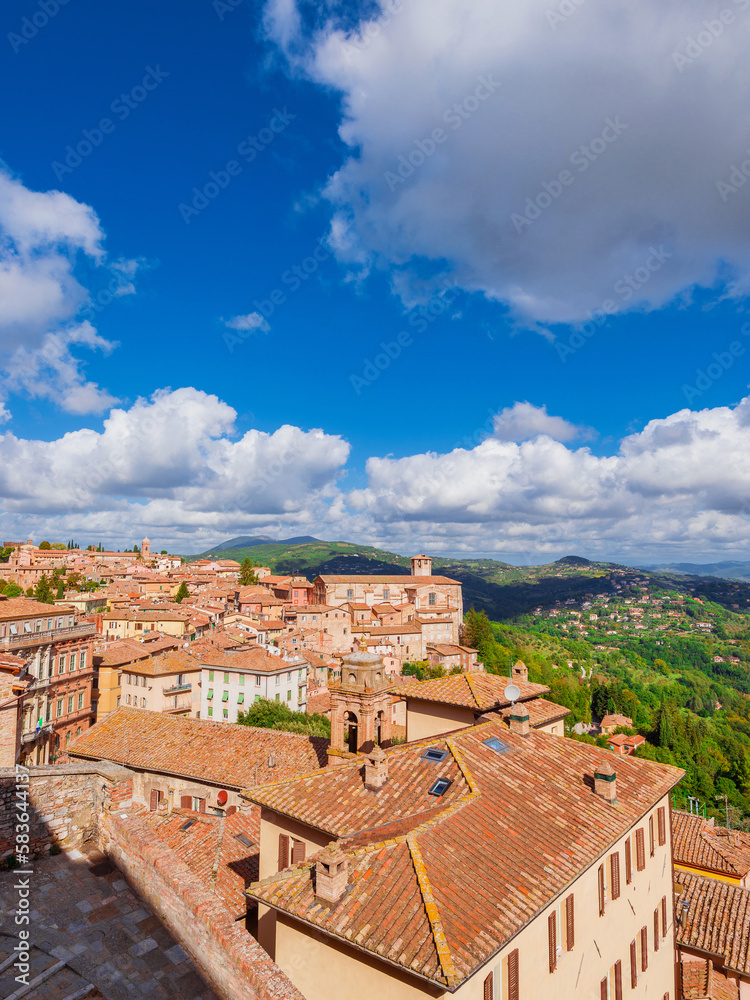 Perugia historical center skyline